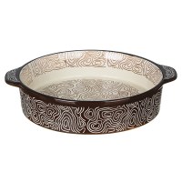 Plat de cuisson rond Ø29,5cm, Céramique résistant à la chaleur SATOSHI