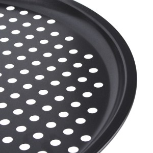 Plaque à pizza perforée Ø38.5cm, revêtement antiadhésif, Acier Carbone VETTA