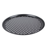 Plaque à pizza perforée Ø38.5cm, revêtement antiadhésif, Acier Carbone VETTA