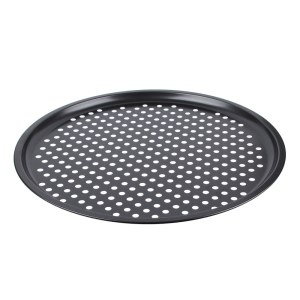 Plaque à pizza perforée Ø38.5cm, revêtement antiadhésif, Acier Carbone VETTA