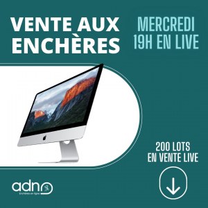 APPLE - HP - DELL - ACER - VENTE AUX ENCHERES PUBLIQUES EN LIVE