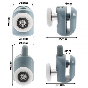 ROULEAUX POUR CABINE DE DOUCHE 24 mm 8 PCS. CÉLIBATAIRE