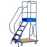 Escabeau roulant immo-stop