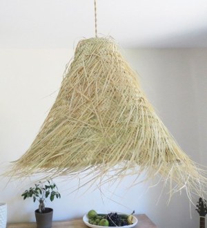Abat jour en paille