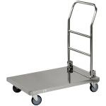 Chariot Ã  poignÃ©e rabattable inox