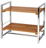 Etagère 2 plateaux - bambou - meuble de rangement