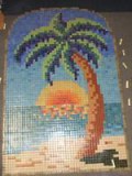 DECORATION MURAL MOSAIQUE COUCHER DE SOLEIL