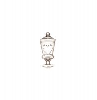 Bonbonnière à pied - bocal en verre coeur