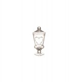 Bonbonnière à pied - bocal en verre coeur