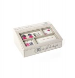 Boîte à couture en bois pupitre - taupe