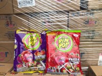 Pinpop sucettes sachet 12pcs avec chewing gum 17gr Bonne date juillet 2022! Plusieurs...