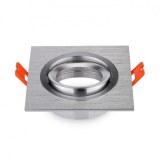 Spot carré encastrable Aluminium brossé