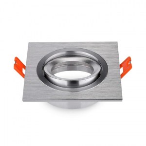 Spot carré encastrable Aluminium brossé