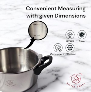 ROYAL SWISS - Cocotte minute - autocuiseur en Acier inoxydable ( inox ) 4L/6L/8L/10L/11...