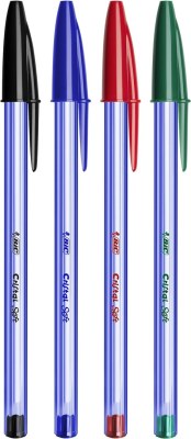 Lot de 20 stylos bille Cristal Soft - BIC - 4 couleurs