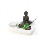 Jardin zen coeur - blanc - objet de décoration avec accessoires