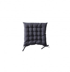 Galette de chaise matelassée 40 x 40 cm - gris