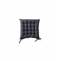 Galette de chaise matelassée 40 x 40 cm - gris