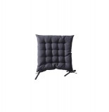 Galette de chaise matelassée 40 x 40 cm - gris