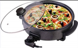 Pizza Pan - Poêle Electrique Multifonction 42cm 1500W