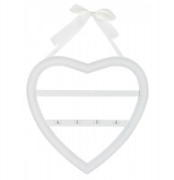 Porte bijoux mural coeur - assorti de couleurs - support à suspendre