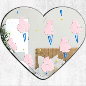 Mirroir en forme de coeur