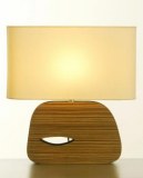 LAMPE EN BOIS STYLE ANNEES 50