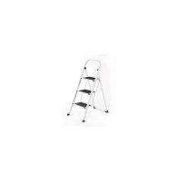Marche pied à 3 marches pliable - escabeau - tabouret 3 niveaux blanc