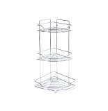 Etagère d'angle de salle de bain 3 plateaux - a poser ou à suspendre