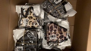 Masque 100% coton à deux couches de production personnalisée