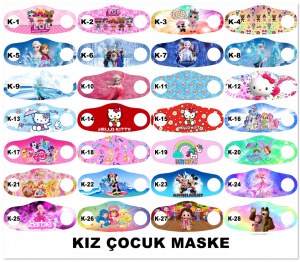 Masques enfants lavables 3D anti bactérienne