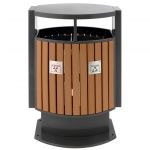 Corbeille tri-sÃ©lectif aspect bois