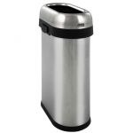 Poubelle ouverte inox 50L
