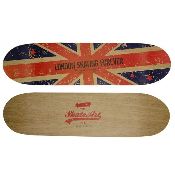 SUPER FABRIQUE Planche Alu Forme Skate Board Pour Décoration Murale, Art City Noir & Blanc, Pour Une Déco Originale (3 Planches + Kits Fixation