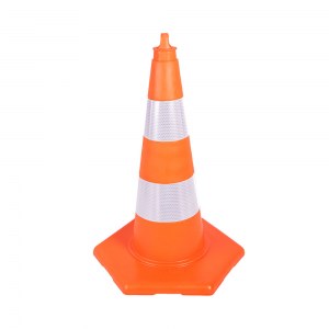 Cône de signalisation incassable réfléchissant