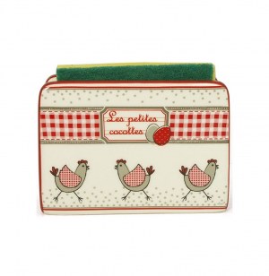 Porte éponge les petits poulettes - support éponge poules