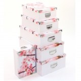 Boîtes de rangement - lot de 6 - assorti de modèle - rangement déco