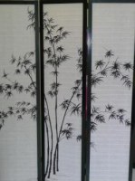 Paravent japonais traditionnel bambou 3 PANS