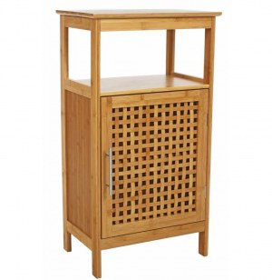 Meuble de salle de bain en bambou - haut + 1 porte