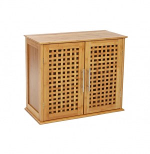 Meuble de salle de bain en bambou - 2 portes