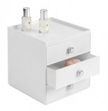 Boîte de rangement 3 tiroirs - blanc - mini commode