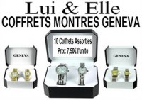 X10 Coffrets montres " GENEVA " 7,50€ / unité