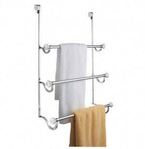 Porte serviettes en inox 3 étagères - installation par suspension -