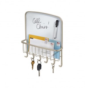 Porte clés et courrier - interdesign - rangement mural avec tableau b