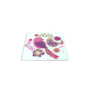 Dessous de plat en verre - décoration de table oiseau - pioupiou