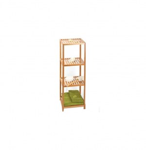 Etagère 4 plateaux - bambou - meuble de rangement