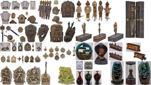 Lot 1044 Pièces Décoration Rituel Tibétain Bouddhiste Import Népal Grossiste Revendeur...
