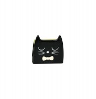 Porte-éponge - support éponge en céramique décor chat - assorti de