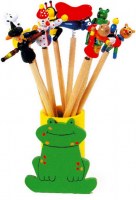 Lot de 10 Crayons avec Figurines sur Ressort