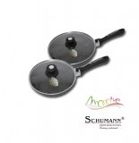 Poêles revêtement pierre - lot de 2 poeles - 24 / 28 cm - schumann p